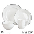16PCS White Porcelain Dinner Set Wholesale